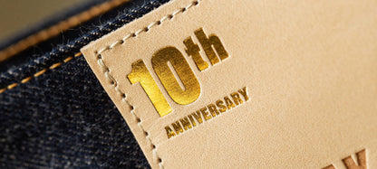 B-02 Straight - 15oz.  Brown Cotton 10y Anniversary Golden Selvedge