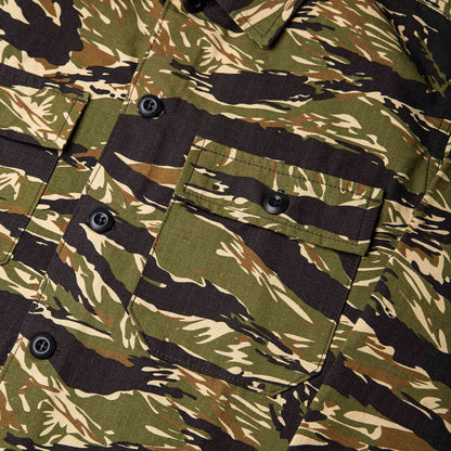 BWS-03 Military Overshirt - 8oz Tiger Camo Ripstop