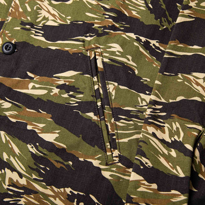 BWS-03 Military Overshirt - 8oz Tiger Camo Ripstop