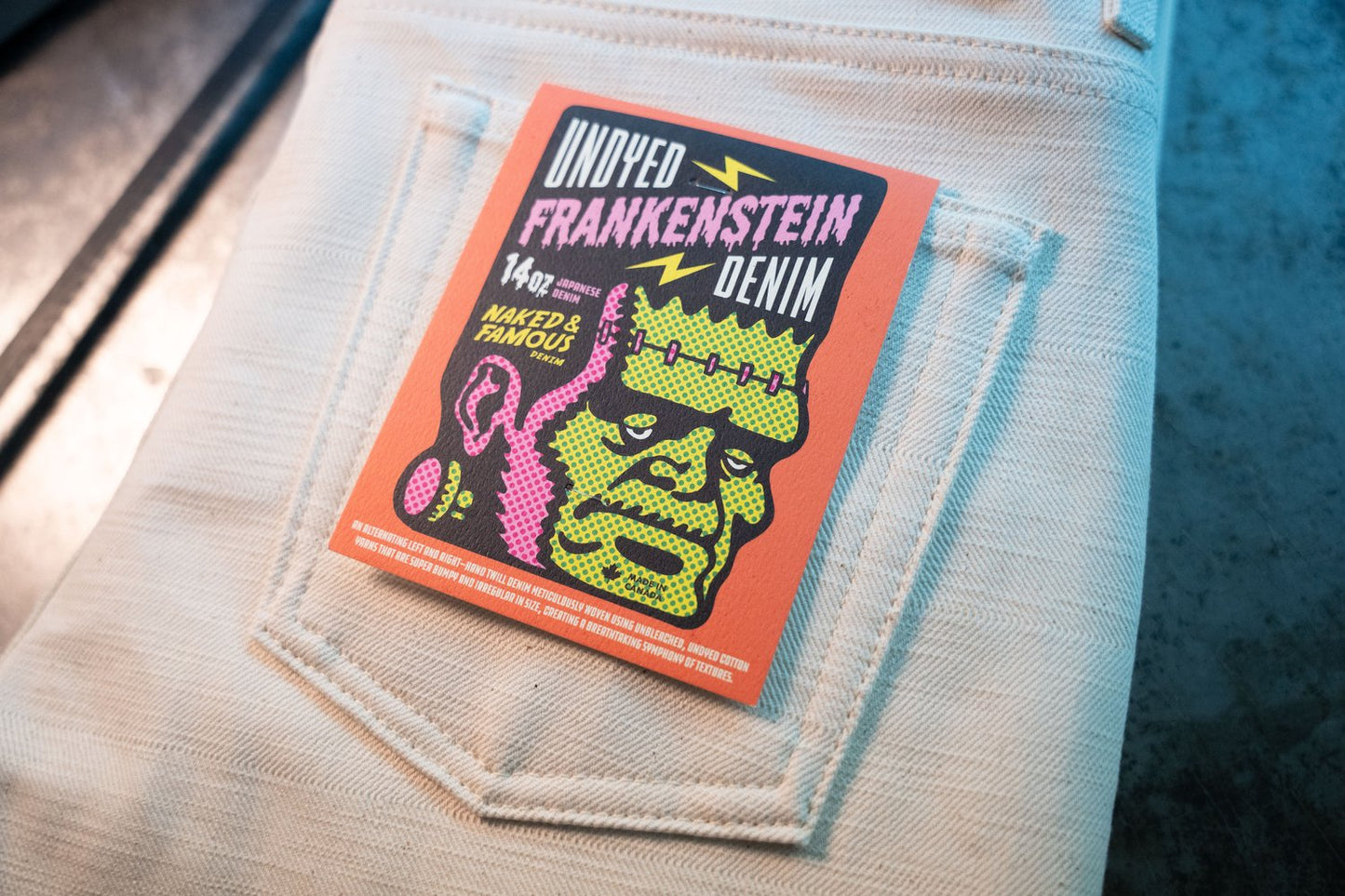 True Guy - 14oz Undyed Frankenstein Denim Ecru