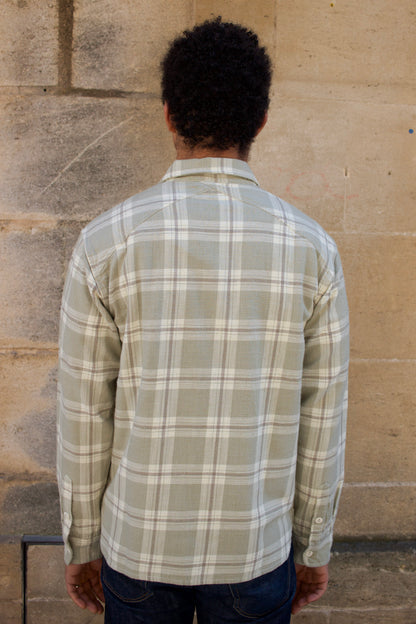 Crosscut Flannel Shirt - Seafoam