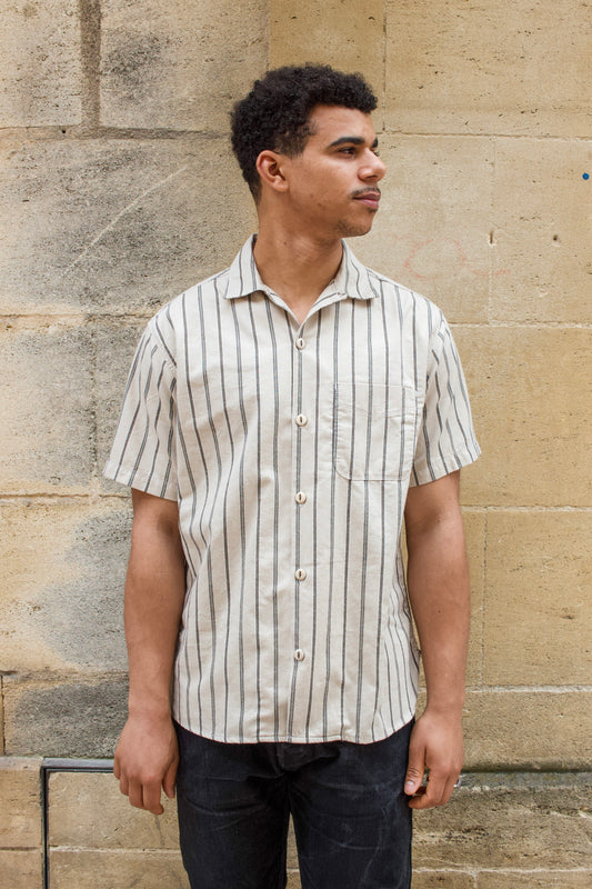 Hawaiian Stripe Shirt - Stone