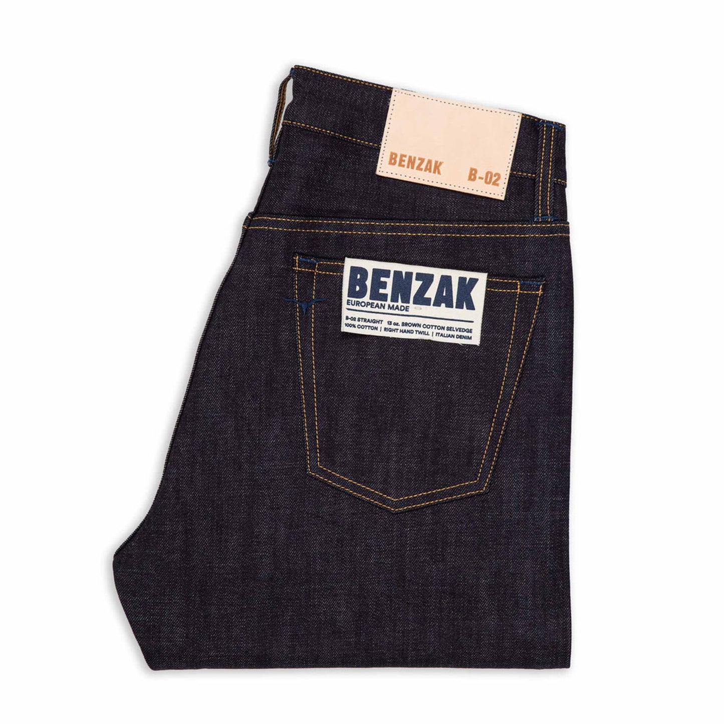 B-02 Regular - 13oz. Brown Cotton Selvedge