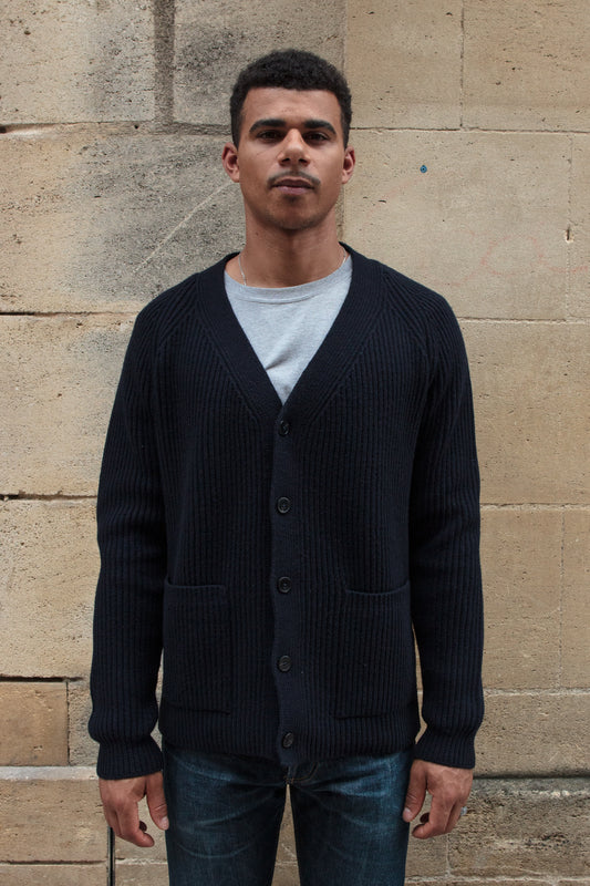 Upper Cardigan - Plain Navy