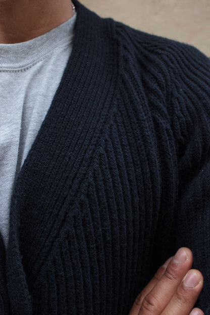 Upper Cardigan - Plain Navy