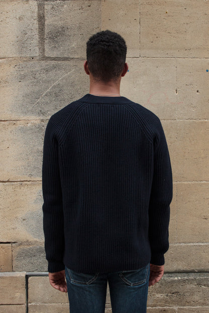 Upper Cardigan - Plain Navy