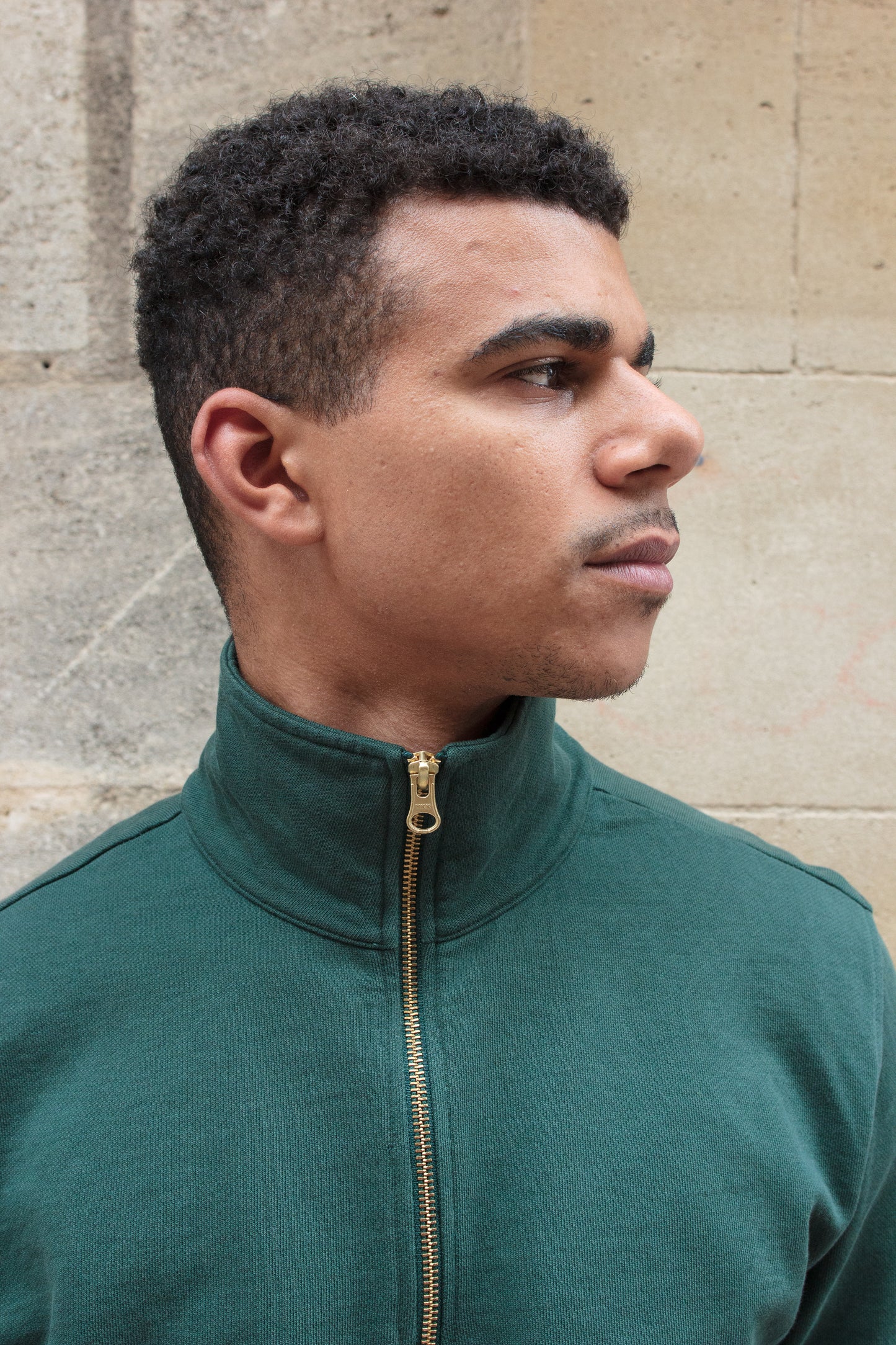 Page Zip Sweater - Dark Green