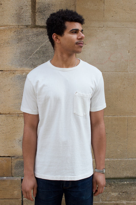 13 Ounce Pocket Tee - White