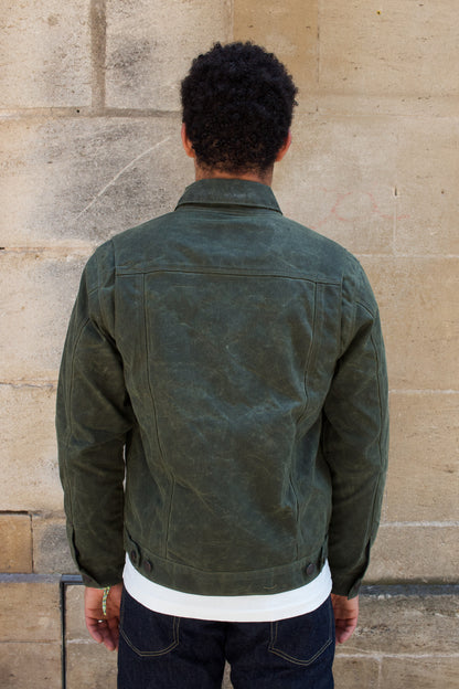 Riders Jacket Waxed Canvas  RJ-1 - Olive