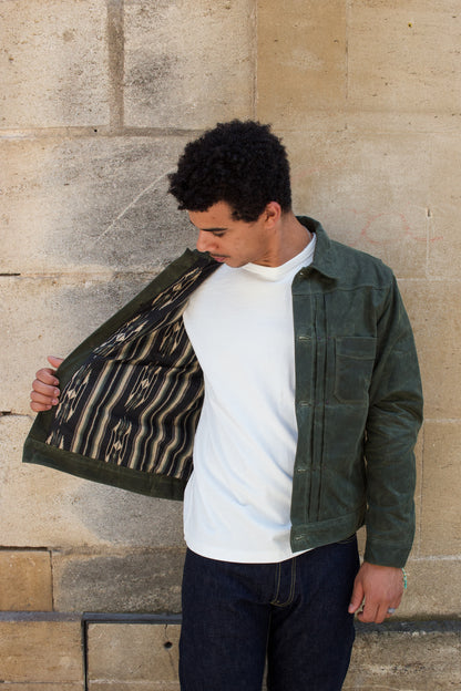 Riders Jacket Waxed Canvas  RJ-1 - Olive