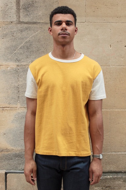 Ringer Tee SS - Mustard / Natural