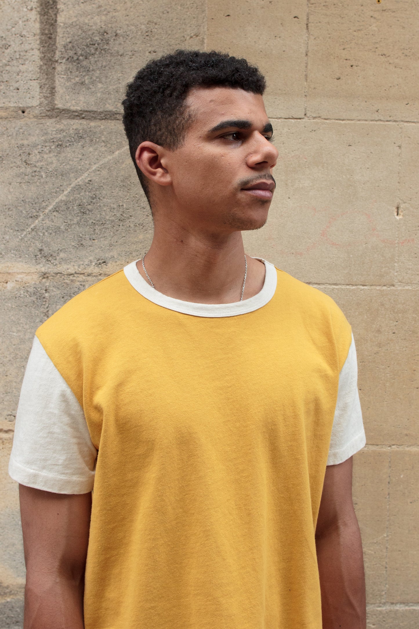 Ringer Tee SS - Mustard / Natural