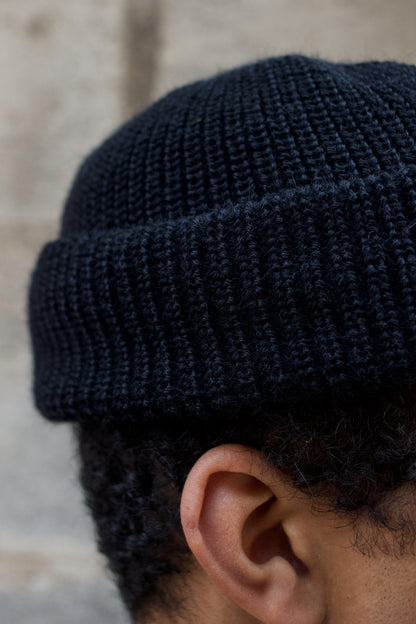 Mechanic Beanie Virgin Wool - Black