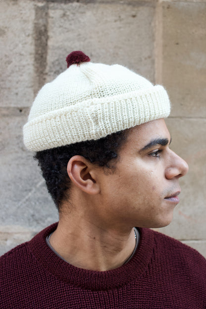 Signal Deck Hat - Seashell/Burgundy