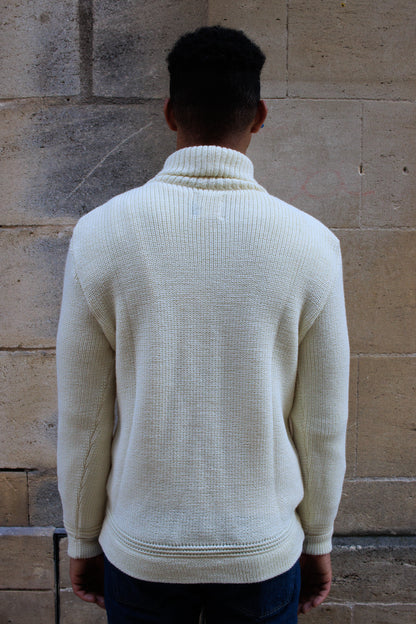 Rollkragen Sweater Virgin Wool - Seashell Ecru