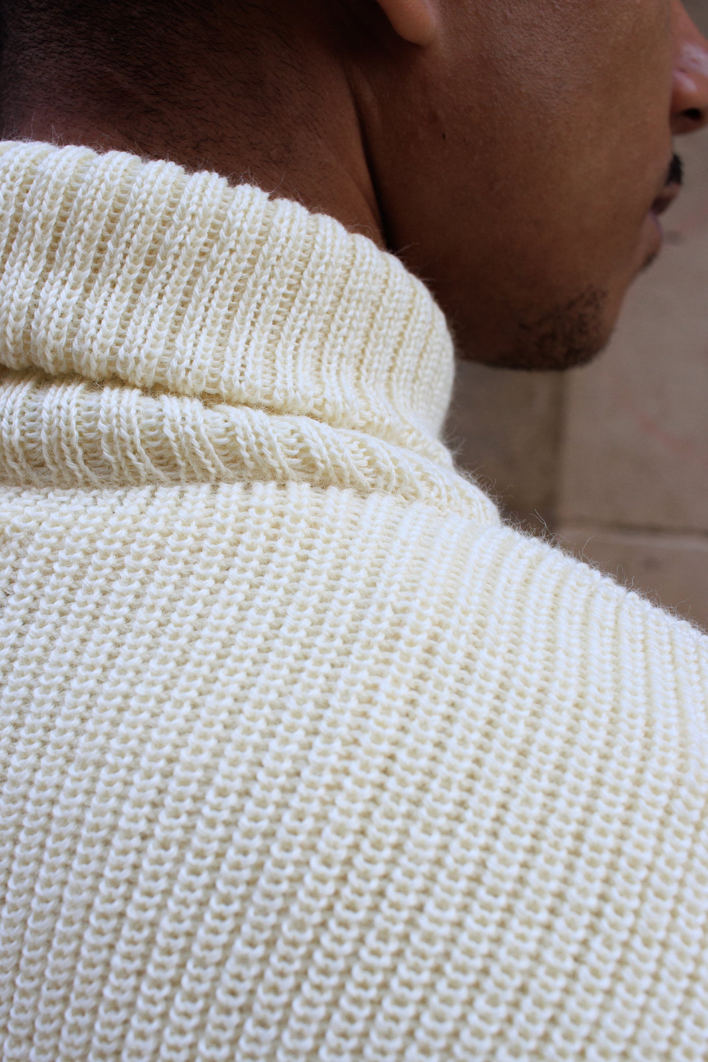 Rollkragen Sweater Virgin Wool - Seashell Ecru