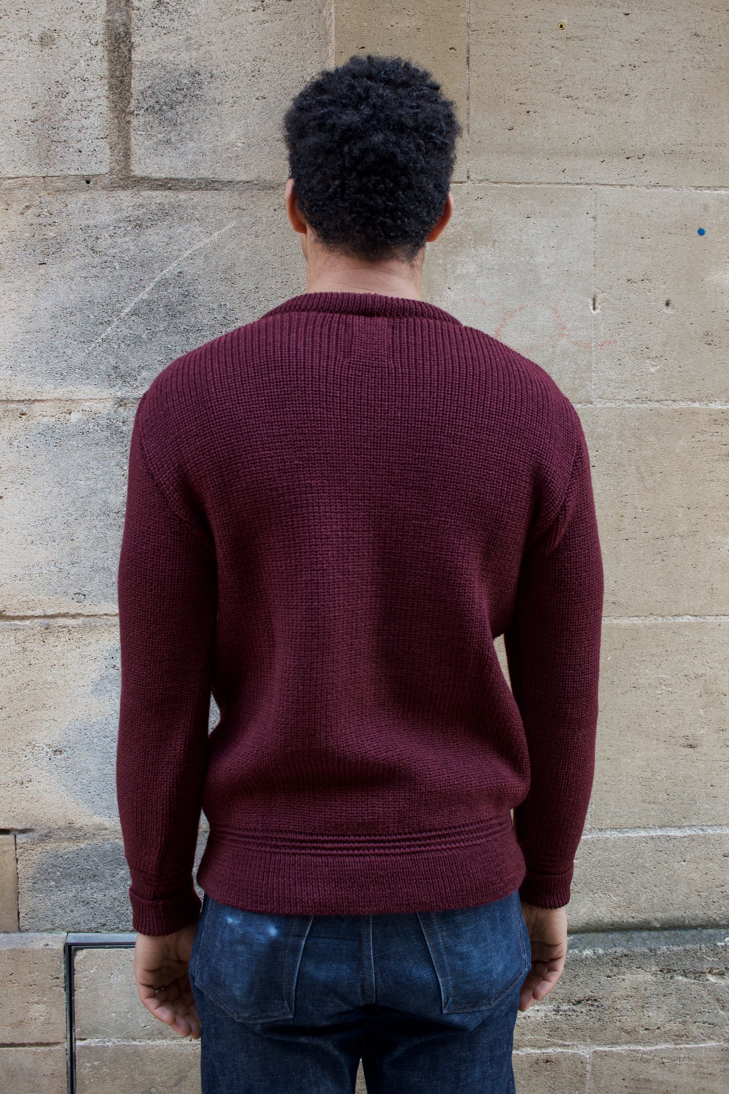 Rundhals Sweater Virgin Wool - Burgundy