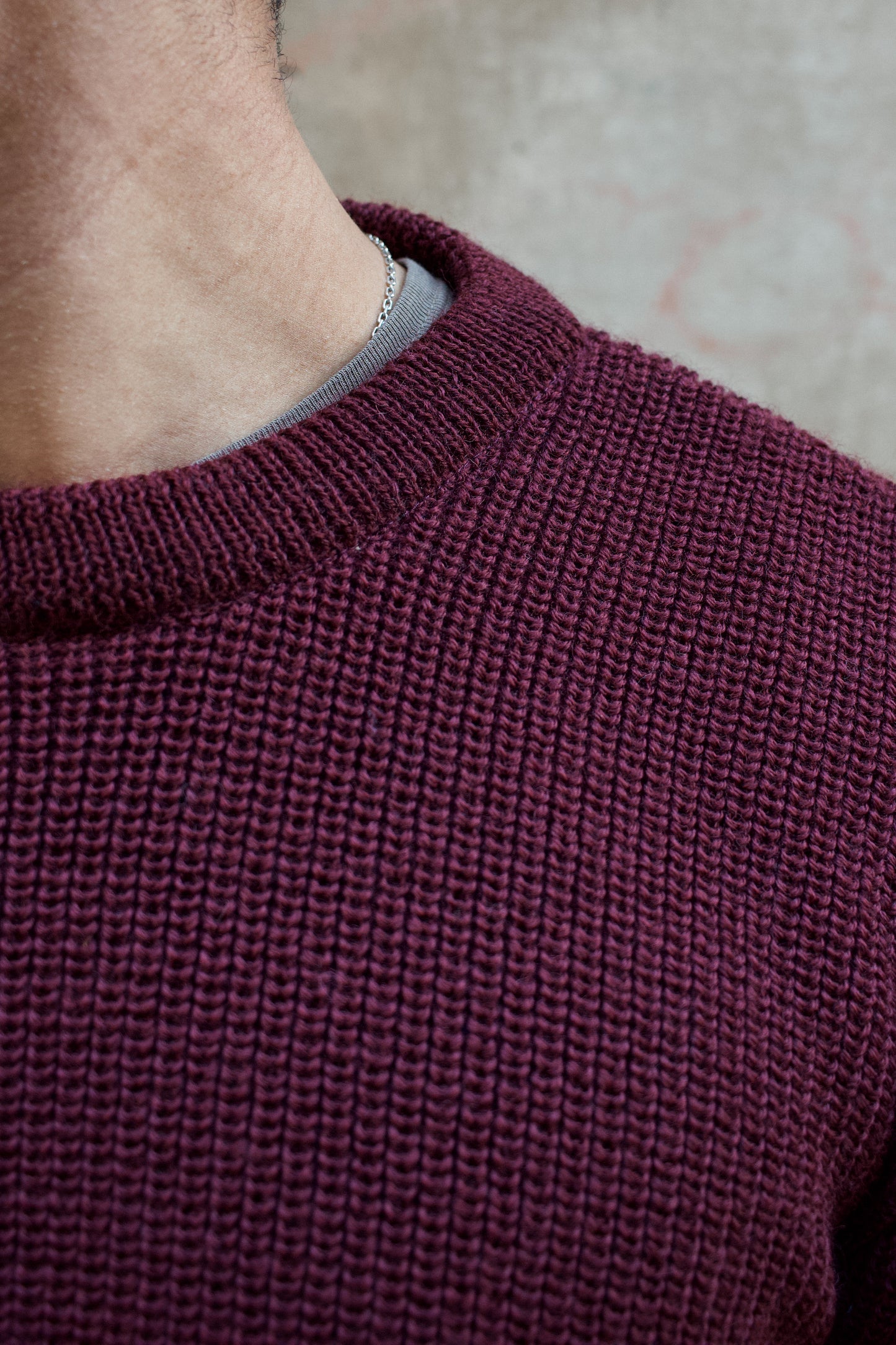 Rundhals Sweater Virgin Wool - Burgundy