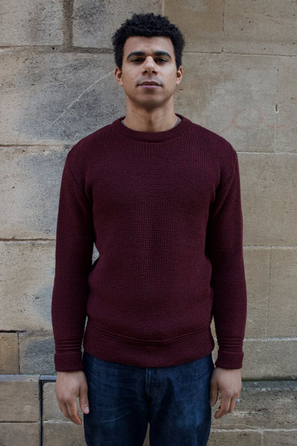 Rundhals Sweater Virgin Wool - Burgundy