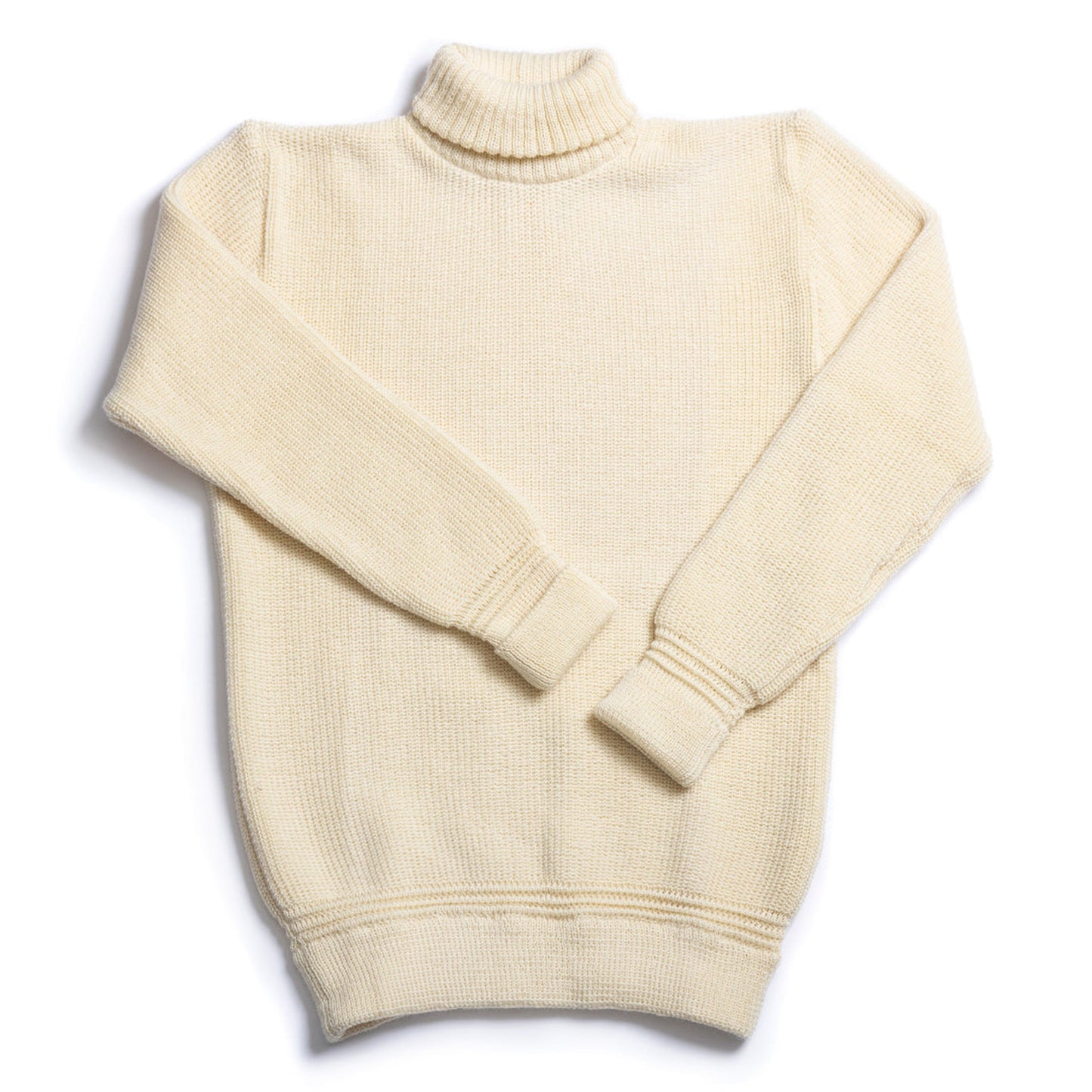 Rollkragen Sweater Virgin Wool - Seashell Ecru