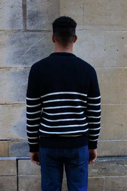 Signal Sweater Virgin Wool - Ink / Seashell