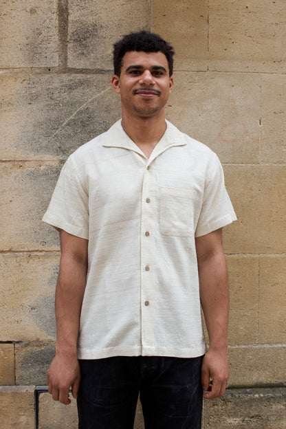 Leisure Shirt - Ivory Handloom Silk