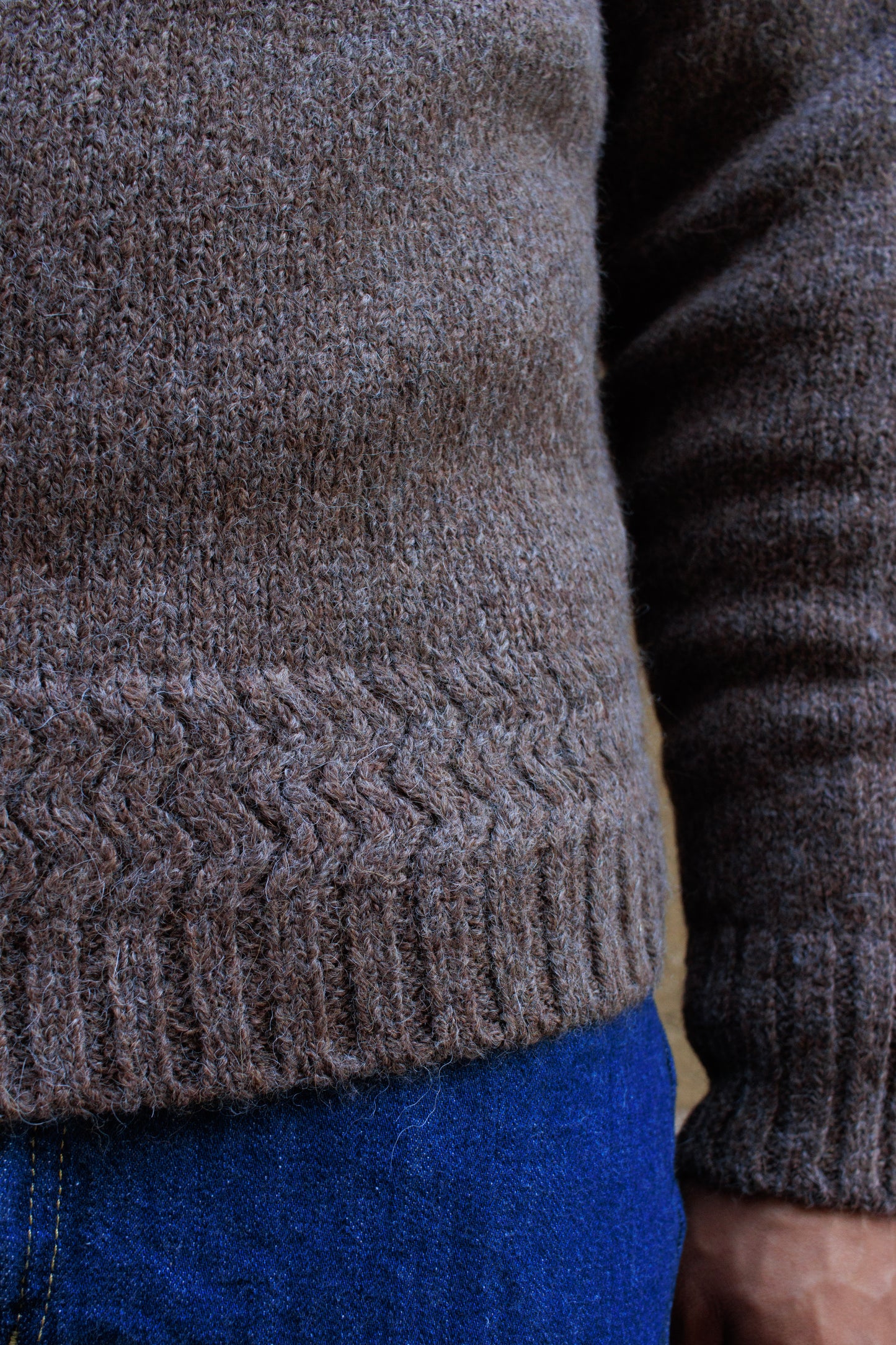 Alpaca Crewneck Sweater - Oak