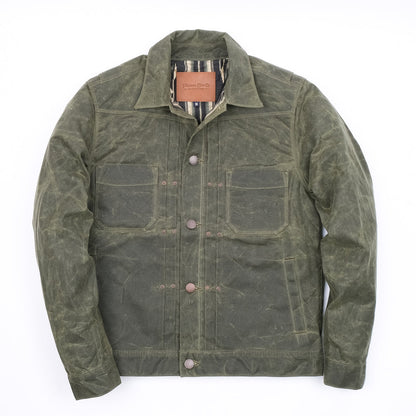 Riders Jacket Waxed Canvas  RJ-1 - Olive