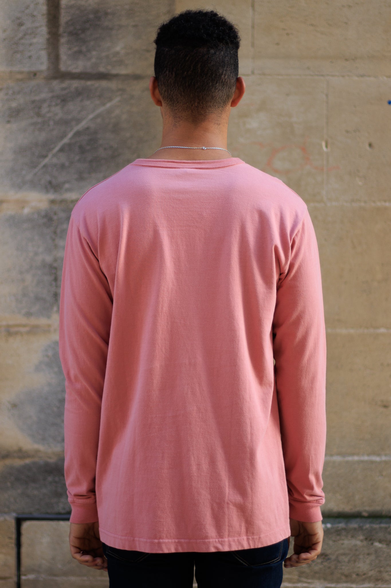 Garment Dye LS Tee - Faded Pink