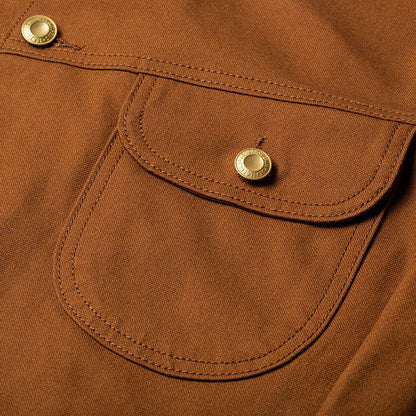 BDJ-06 - Lined Rider Jacket - 9oz Duck Brown Selvedge