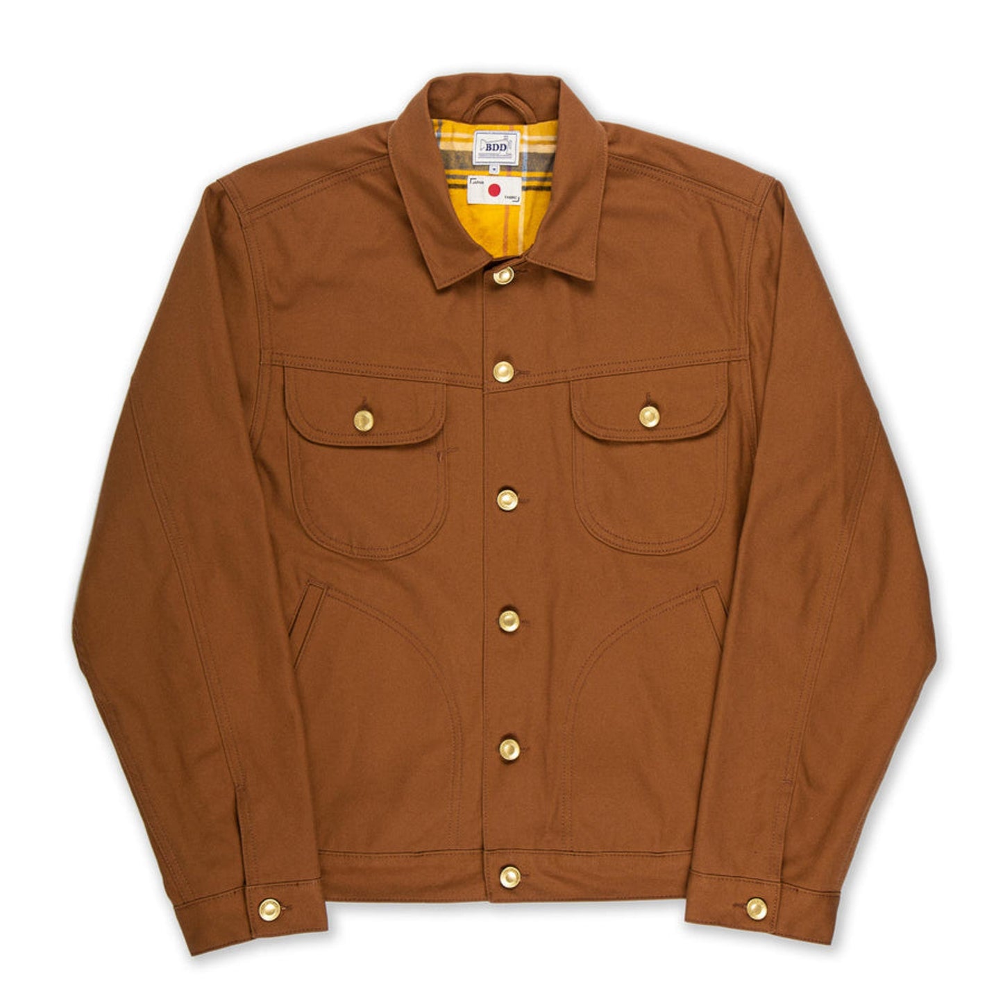 BDJ-06 - Lined Rider Jacket - 9oz Duck Brown Selvedge