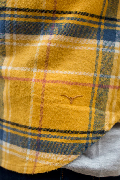 BWS-01 Work Shirt - 8oz Check Flannel - Yellow & Blue