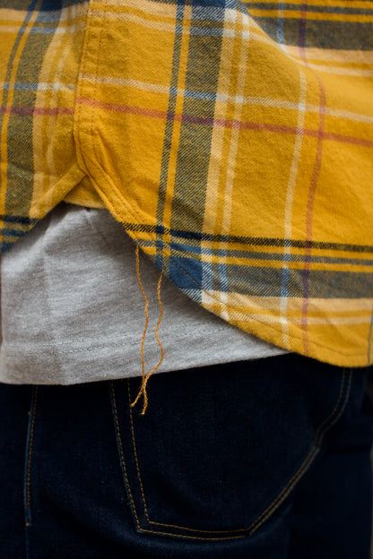 BWS-01 Work Shirt - 8oz Check Flannel - Yellow & Blue