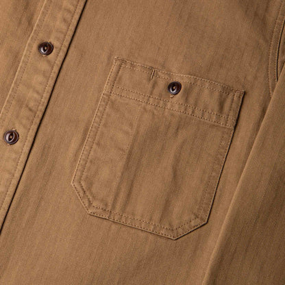 BWS-02 - Utility Shirt - 8oz Brown Herringbone