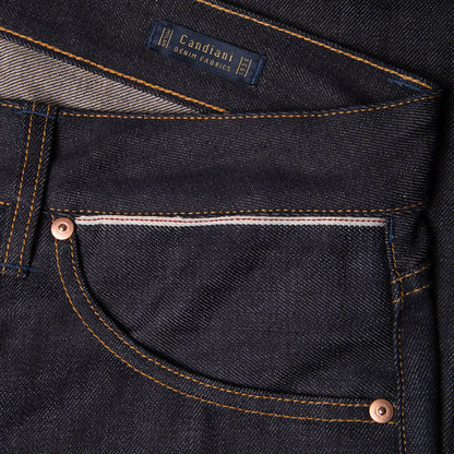 B-01 Slim - 13oz. Brown Cotton Selvedge