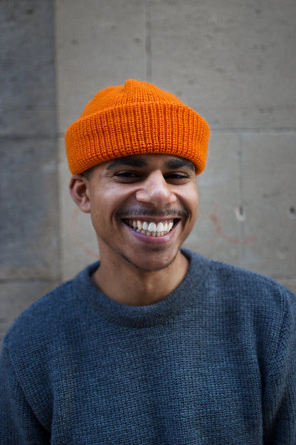 Mechanic Beanie Virgin Wool - Rescue Orange