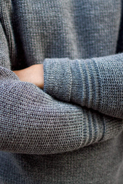 Rundhals Sweater Virgin Wool - Battleship Grey