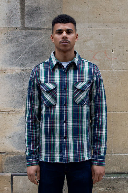 UES Heavyweight Flannel - Green & Navy