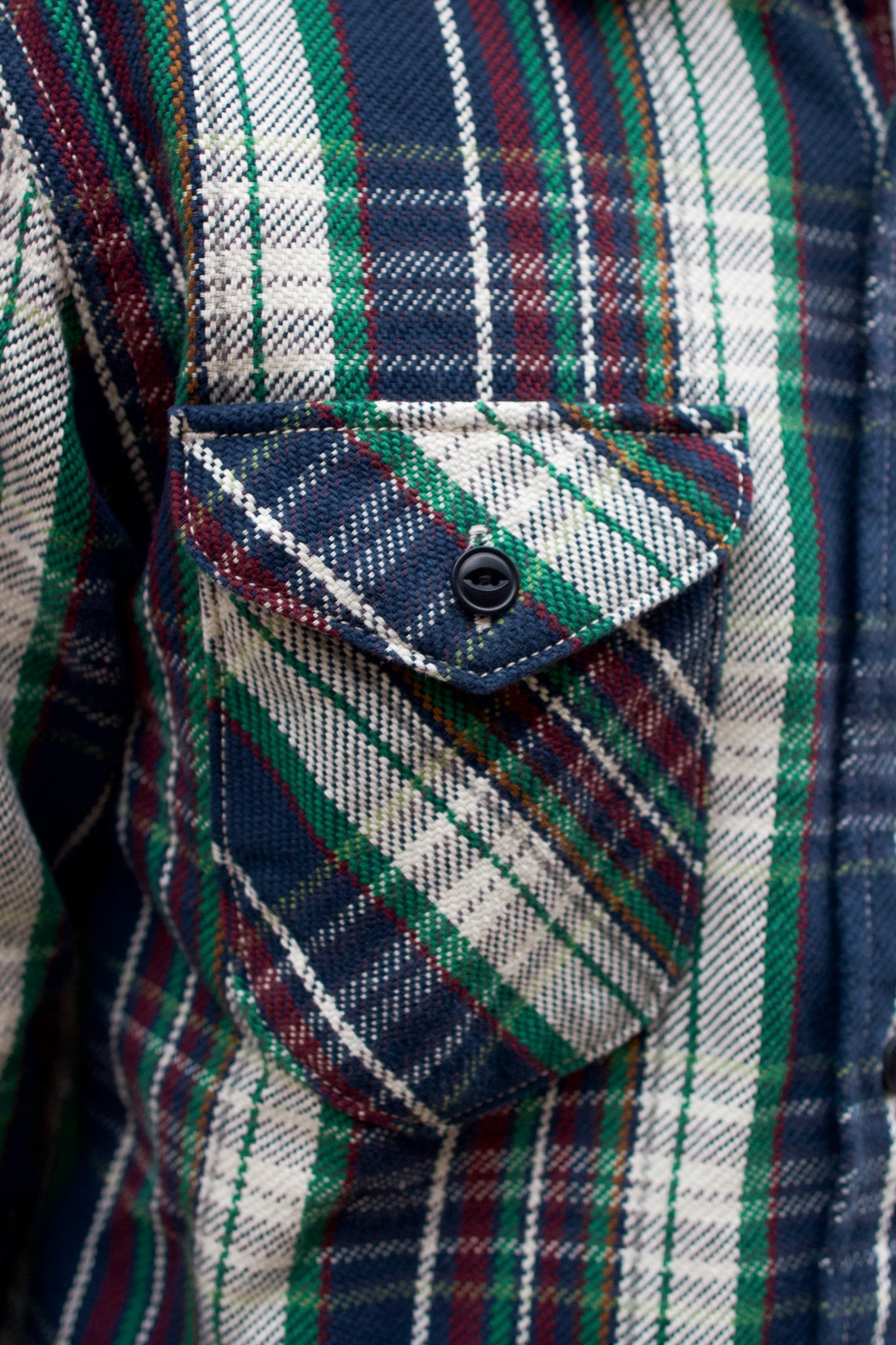 UES Heavyweight Flannel - Green & Navy