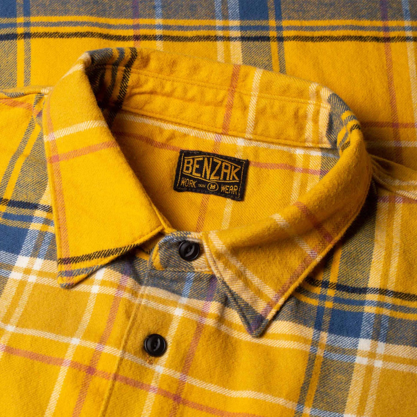 BWS-01 Work Shirt - 8oz Check Flannel - Yellow & Blue