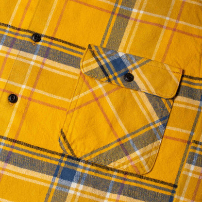 BWS-01 Work Shirt - 8oz Check Flannel - Yellow & Blue