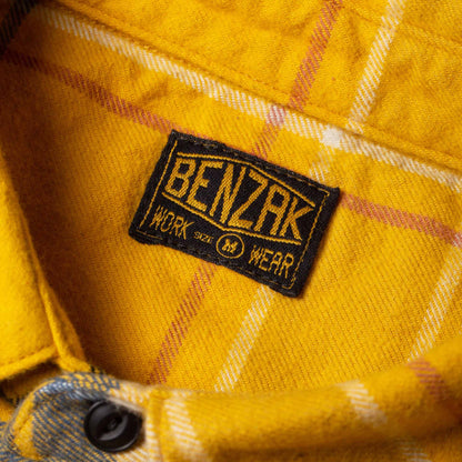 BWS-01 Work Shirt - 8oz Check Flannel - Yellow & Blue