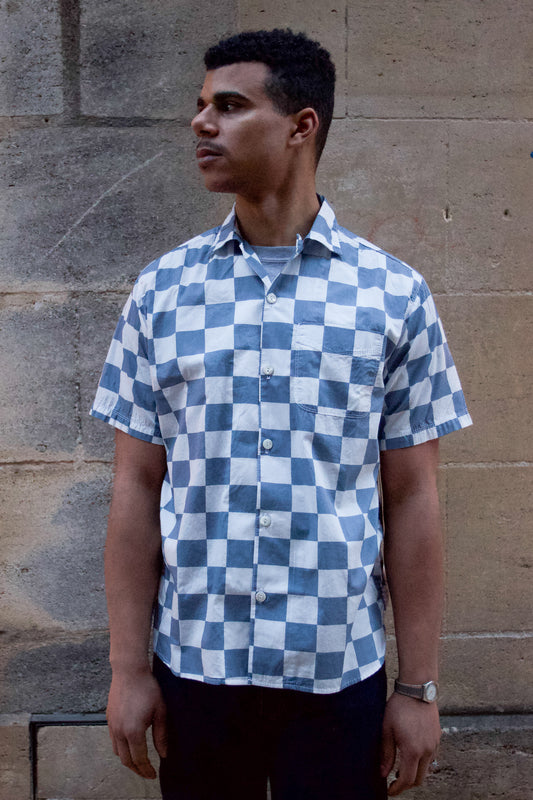 Hawaiian Check Shirt - Slate