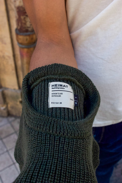 Rundhals Sweater Virgin Wool - Military Green