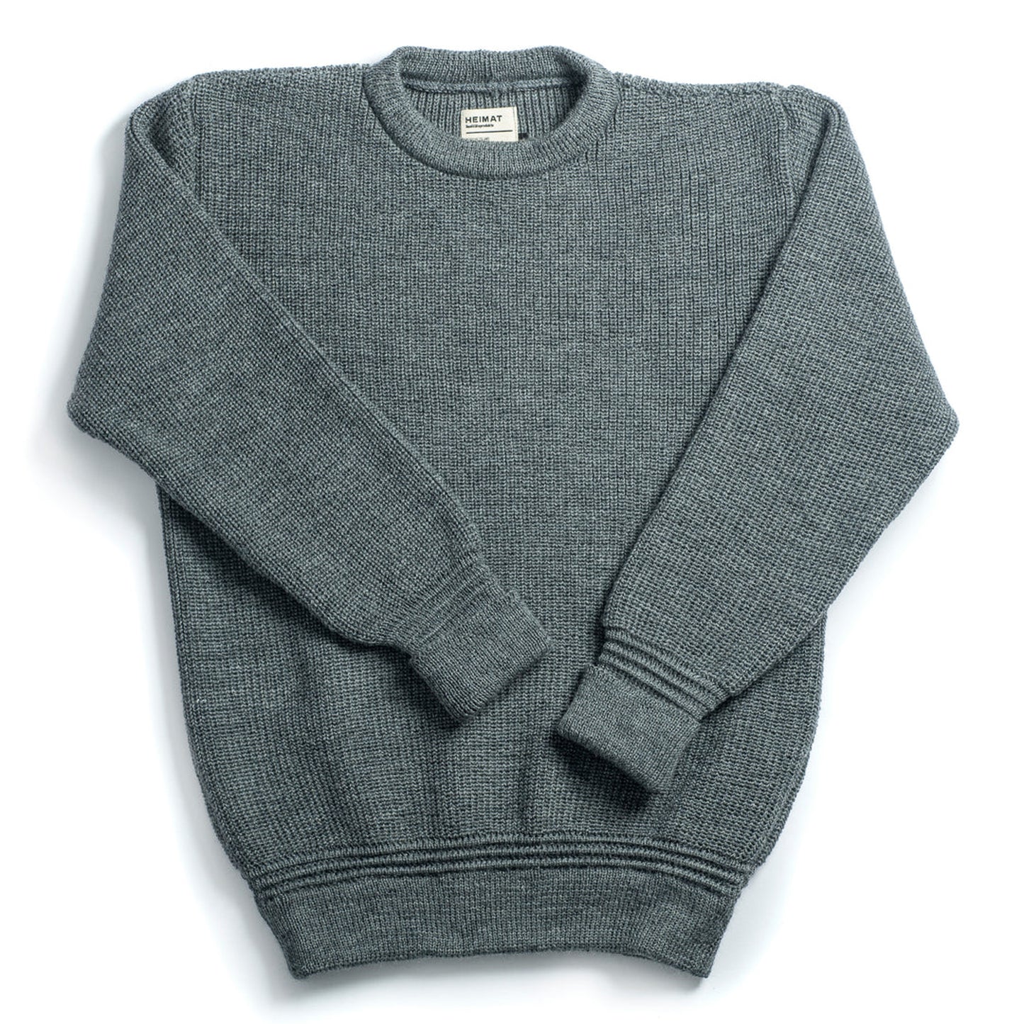 Rundhals Sweater Virgin Wool - Battleship Grey