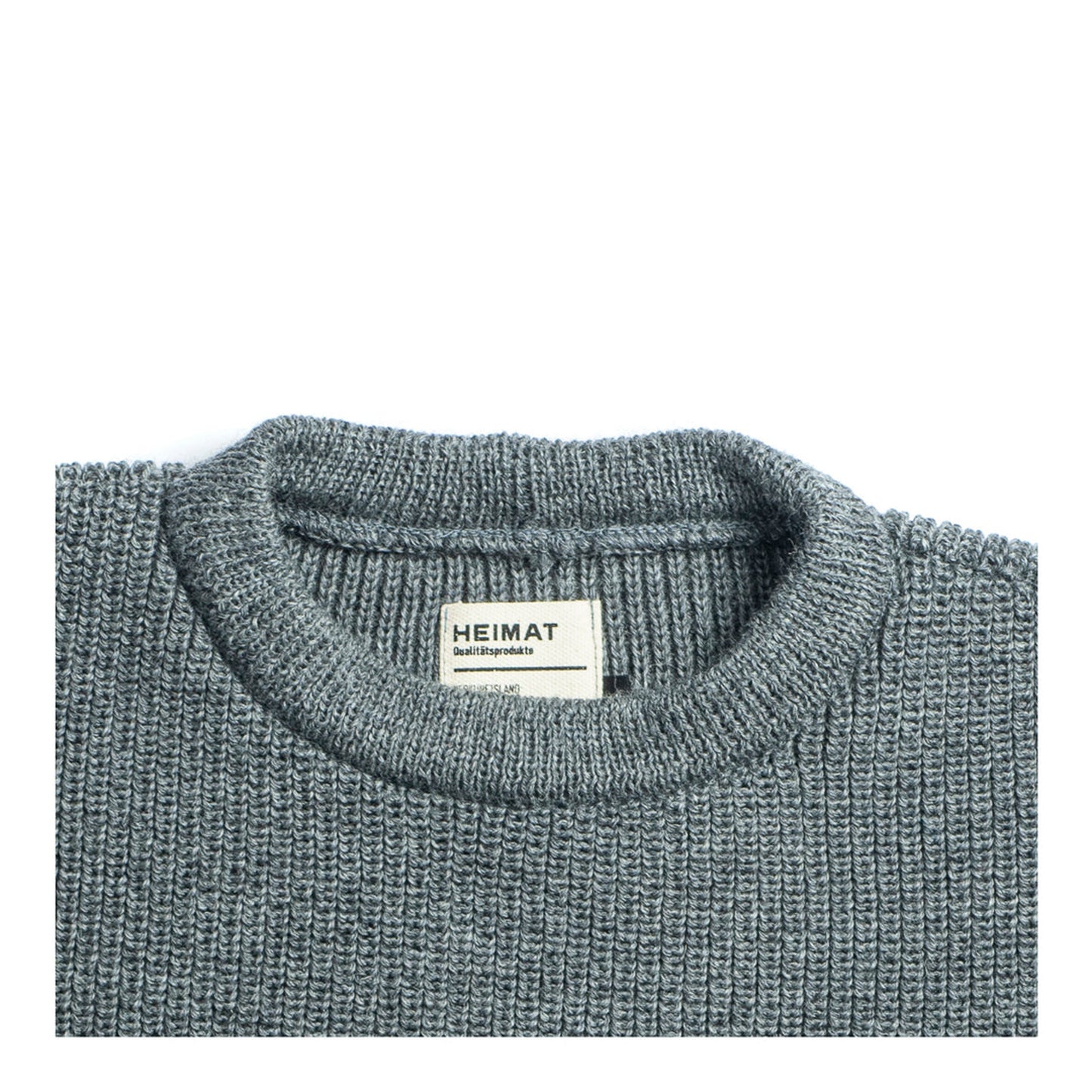 Rundhals Sweater Virgin Wool - Battleship Grey