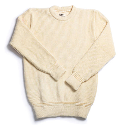 Rundhals Sweater Virgin Wool - Seashell Ecru