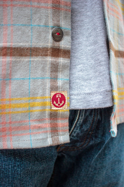 Big Sur Shirt - Grey / Pink Flannel