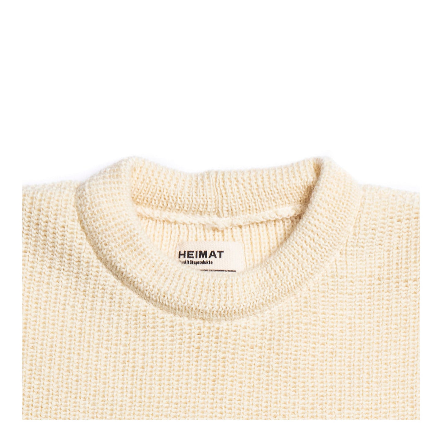 Rundhals Sweater Virgin Wool - Seashell Ecru